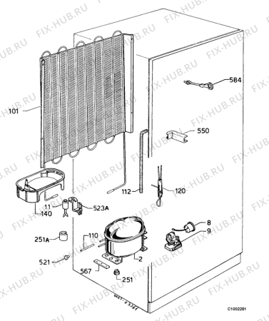 Взрыв-схема холодильника Kuppersbusch IK328.4-2T - Схема узла Functional parts